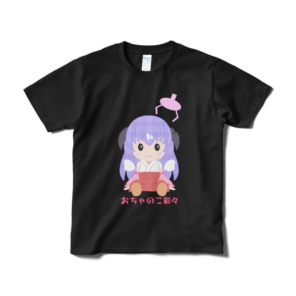 おちゃのこ彩々　羽入さんTシャツ 天使ver　ブラック