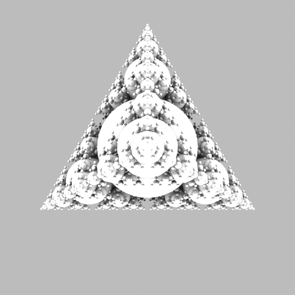 正四面体の内接球からなるフラクタル