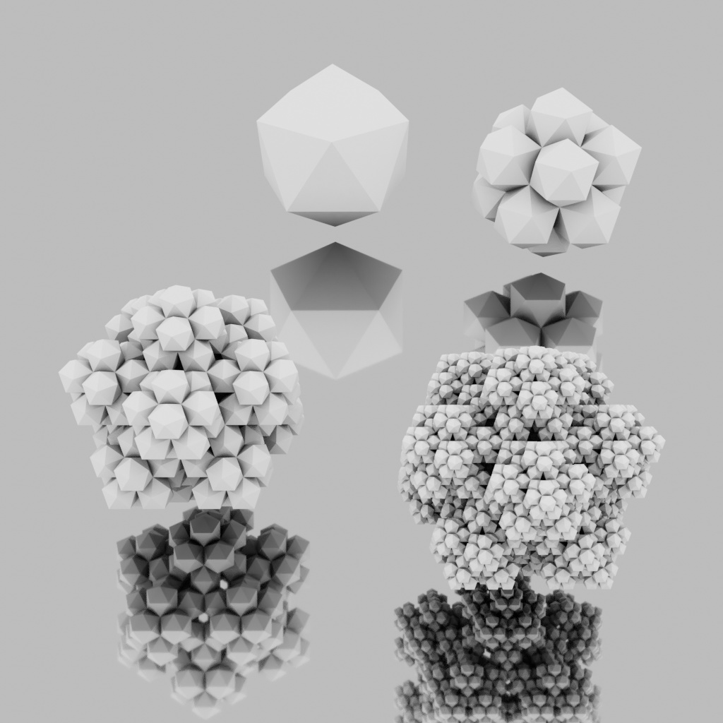 正二十面体のフラクタル