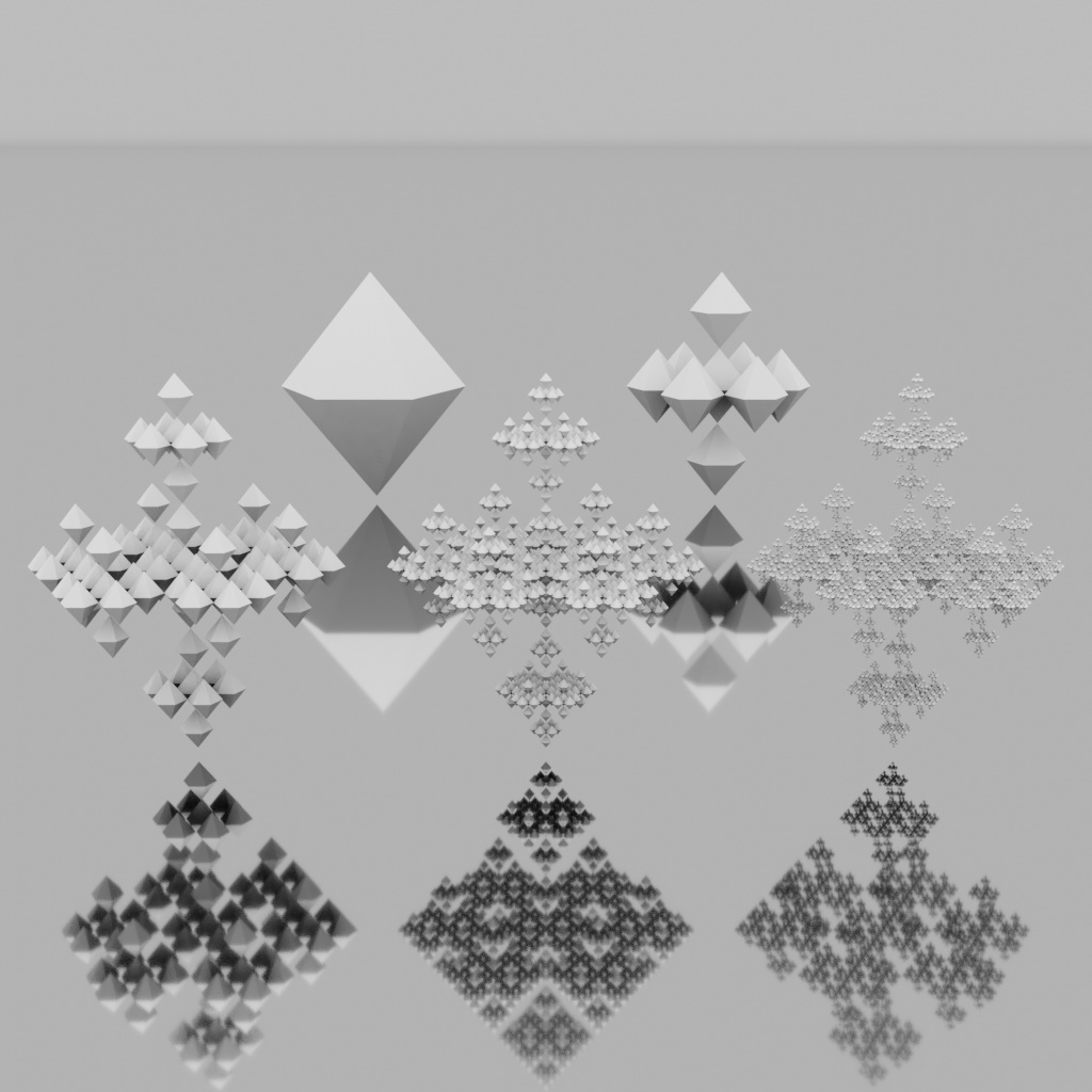 重六角錐のフラクタル