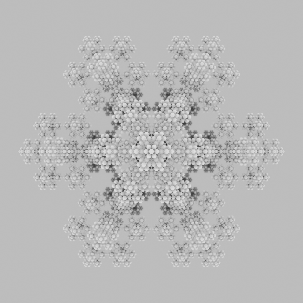 重六角錐のフラクタル