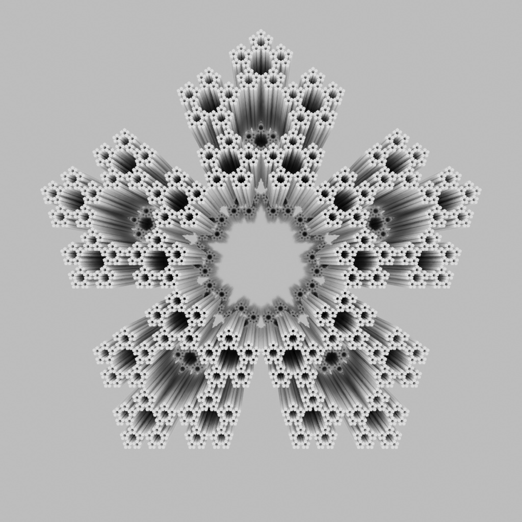 正五角柱のフラクタル