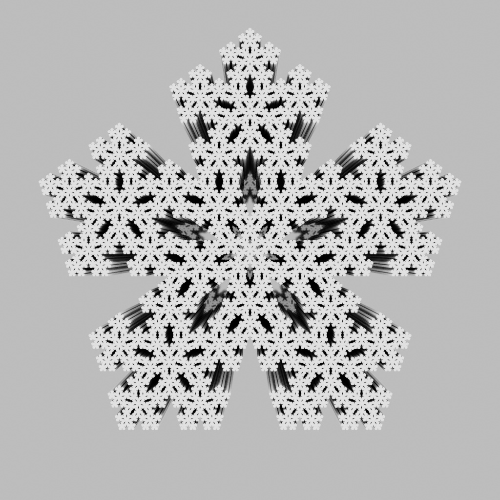 正五角柱のフラクタル2