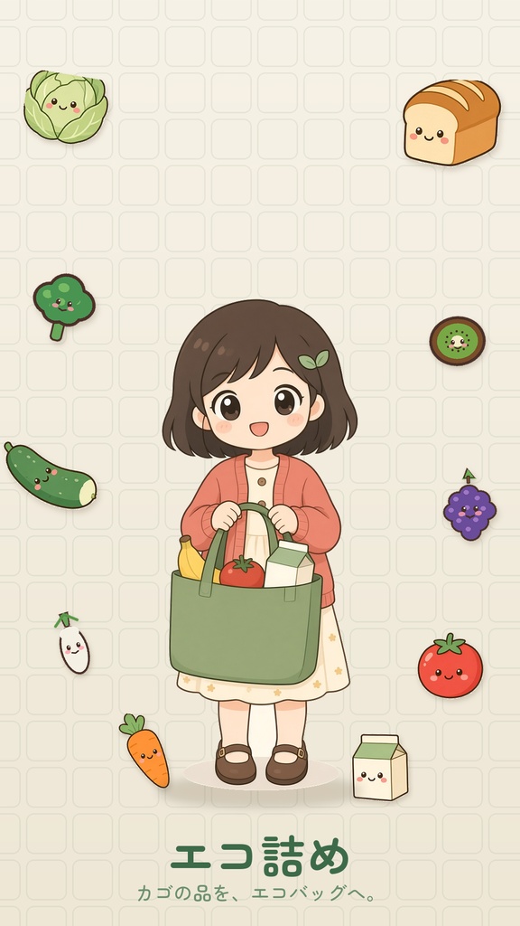 【無料】エコ詰め|エコバッグ詰め込みパズル Android版