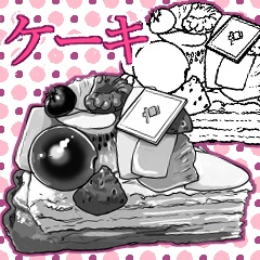 【クリスタ】ケーキスイーツ色々線画素材【漫画素材】