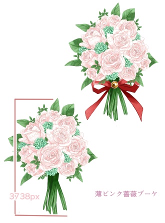 【商用改変可】アレンジフラワー・ブーケ【イラスト素材】