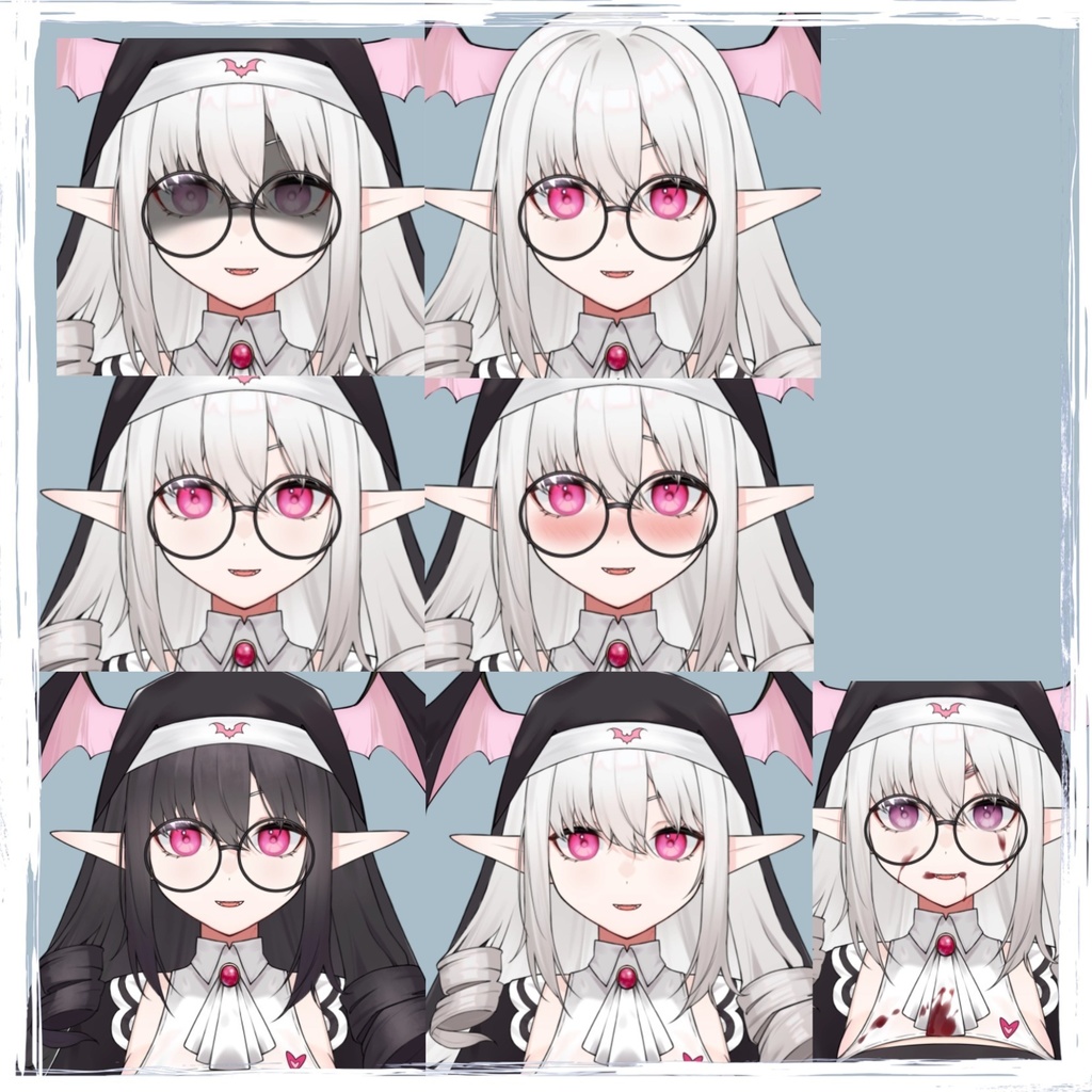 【汎用型live2d】❤悪魔修道女❤ --Vtuberモデル