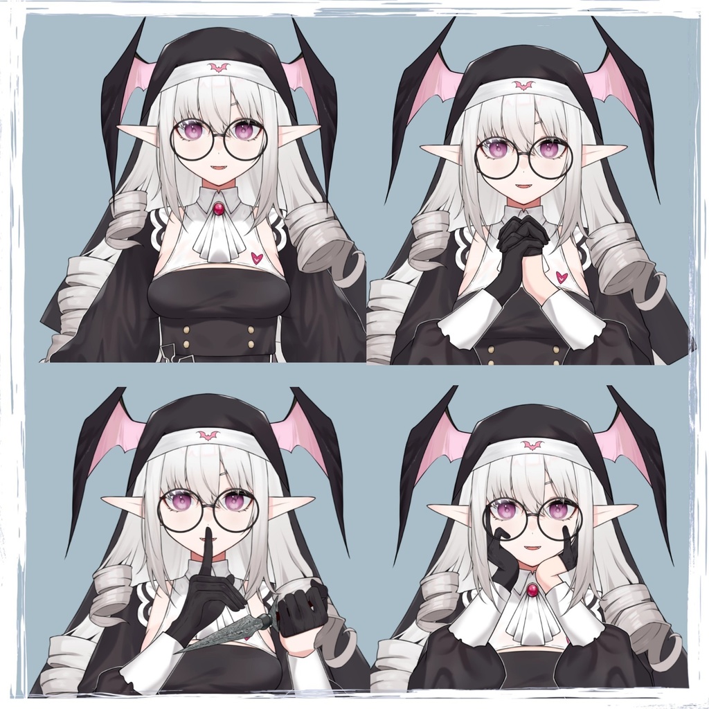 【汎用型live2d】❤悪魔修道女❤ --Vtuberモデル