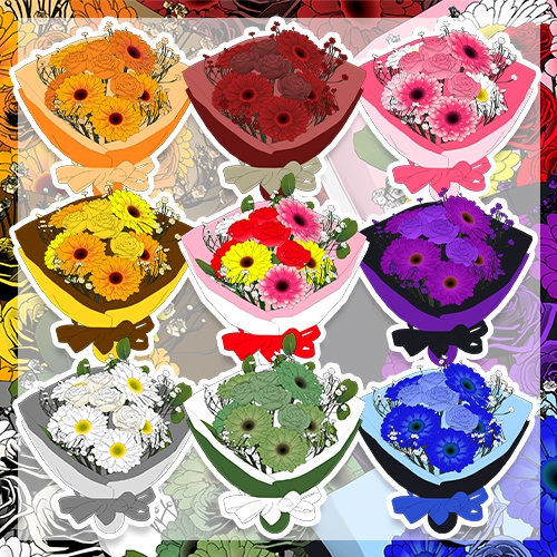 花束9色セット【VRC】