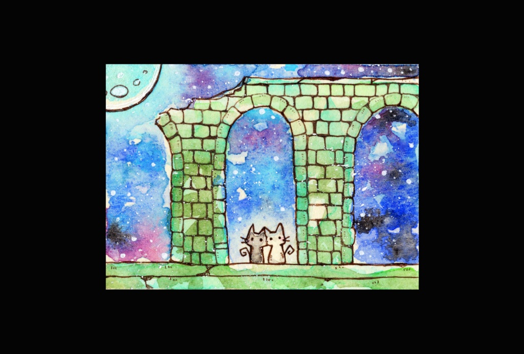 ポストカード「猫さんと星空」シリーズ