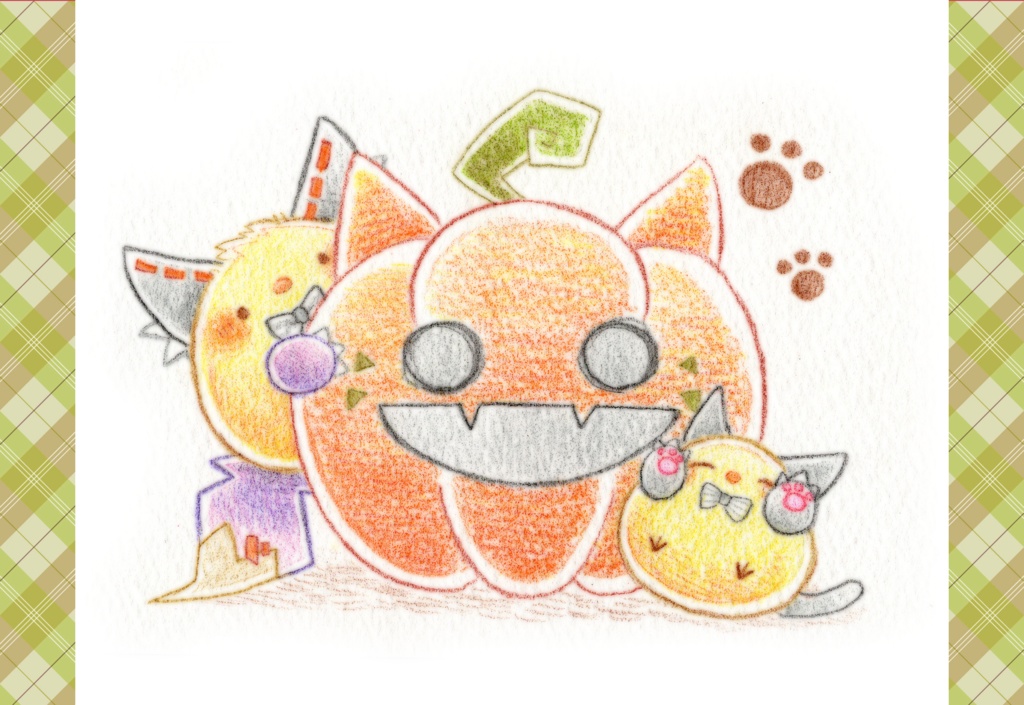 ポストカード「ハロウィンな動物さん①」シリーズ