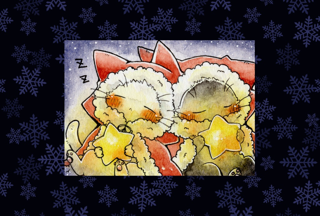 ポストカード 「冬の猫さん」シリーズ