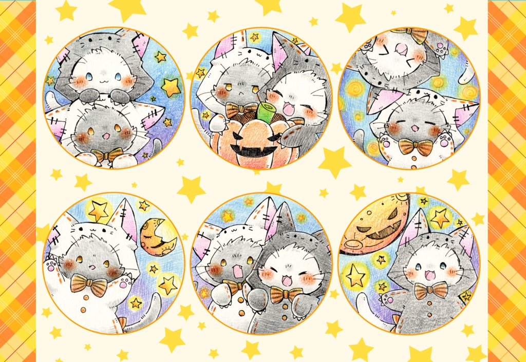 ポストカード「猫さんのコースター」シリーズ