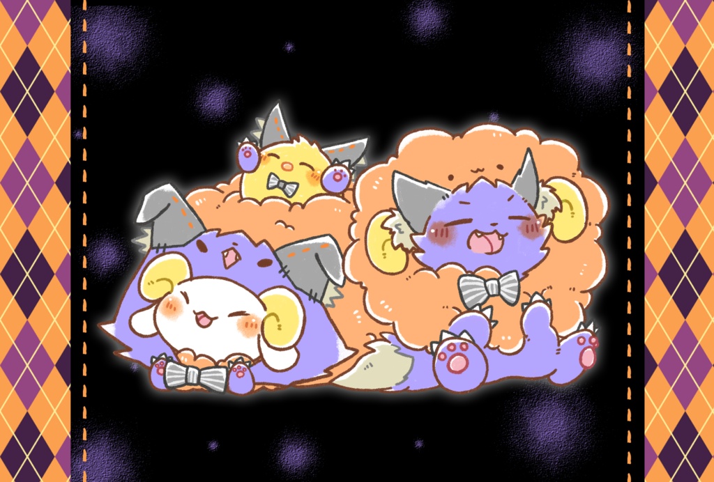 ポストカード「ハロウィンな動物さん②」シリーズ