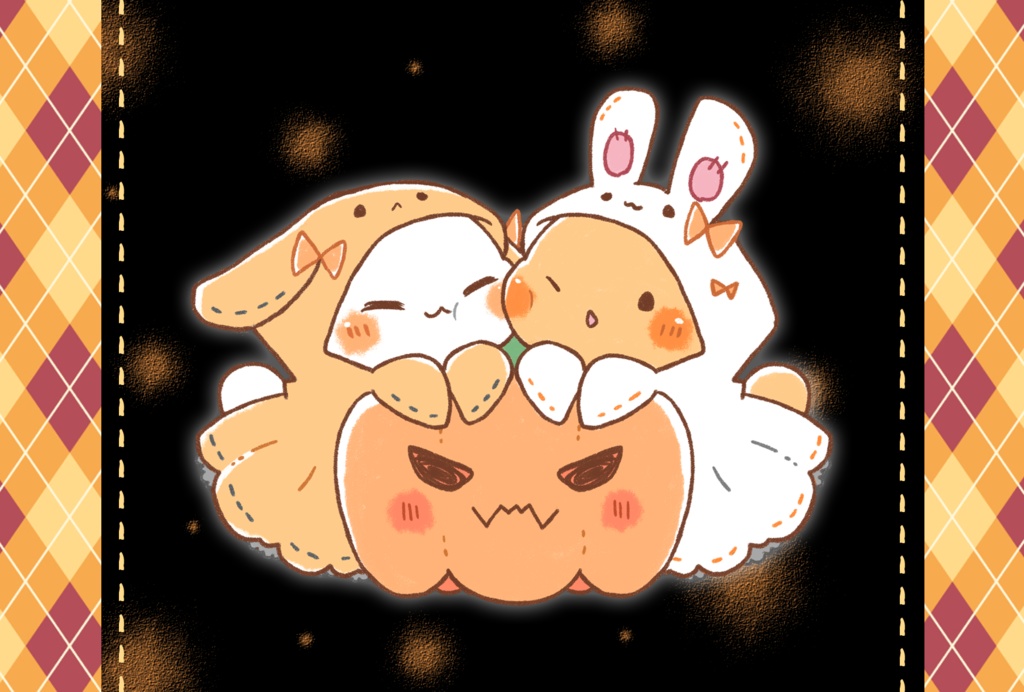 ポストカード「ハロウィンな動物さん②」シリーズ