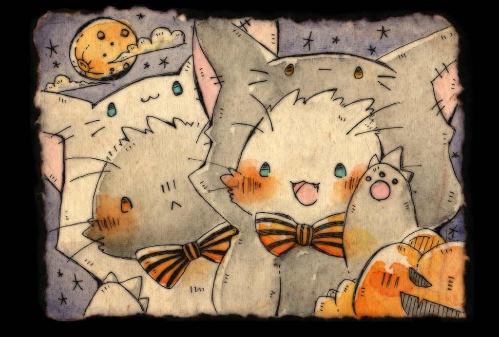 ポストカード「ハロウィンな動物さん②」シリーズ