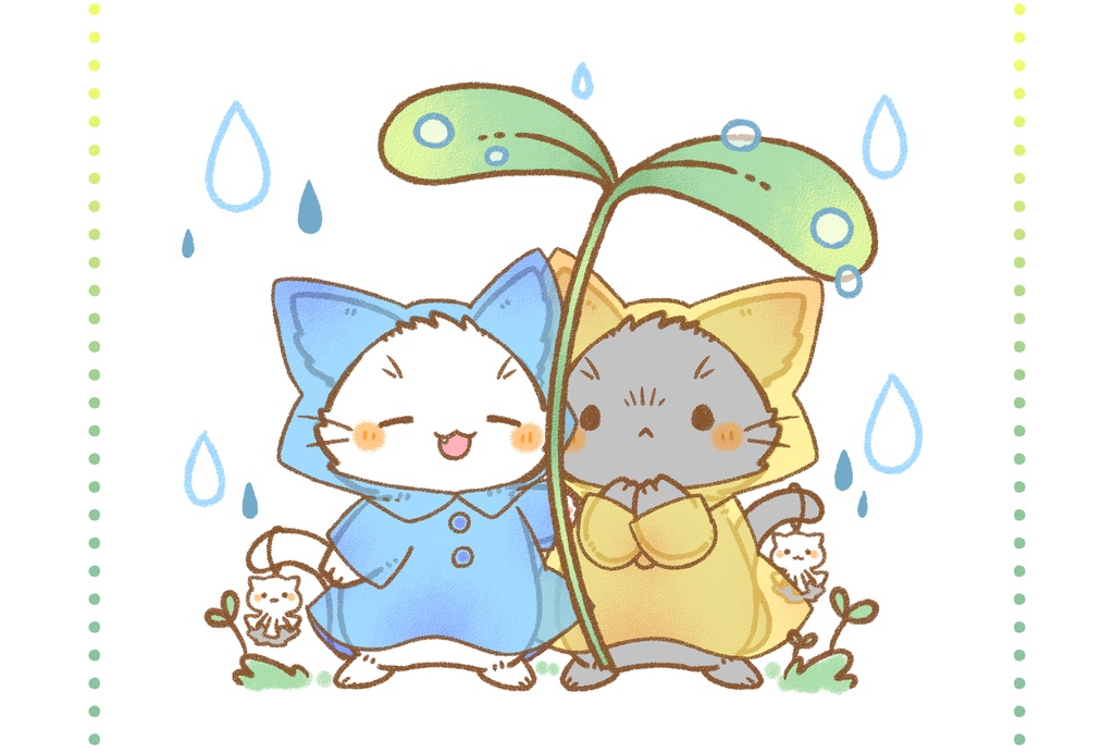 ポストカード「雨の日の猫さん」シリーズ