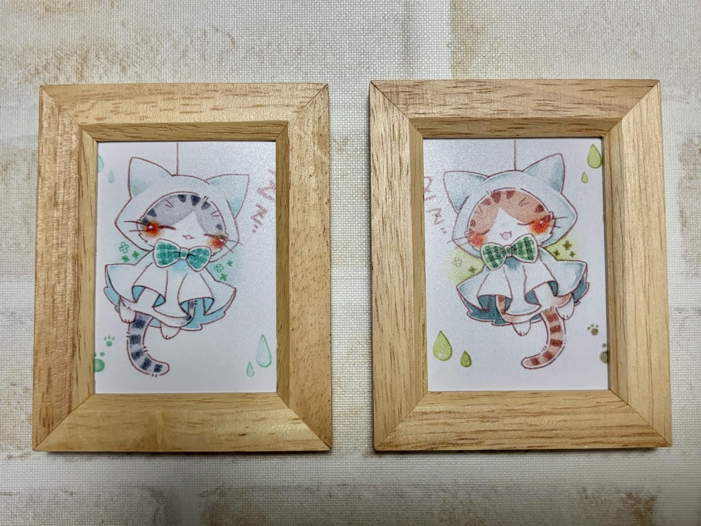 複製ミニ原画「てるてるねこさん」