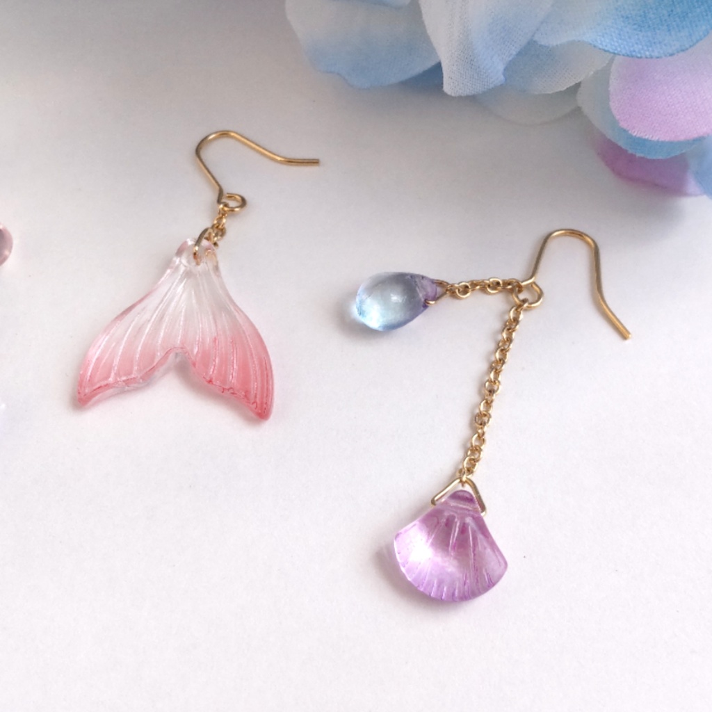 Crossする人魚ピアス/イヤリング