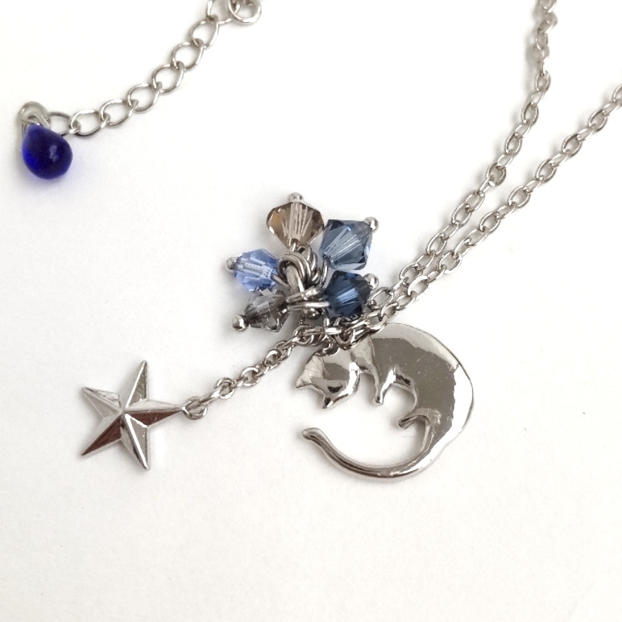 かなえ星と遊ぶ猫のネックレス(改良版) 非公式叶イメージアクセサリー