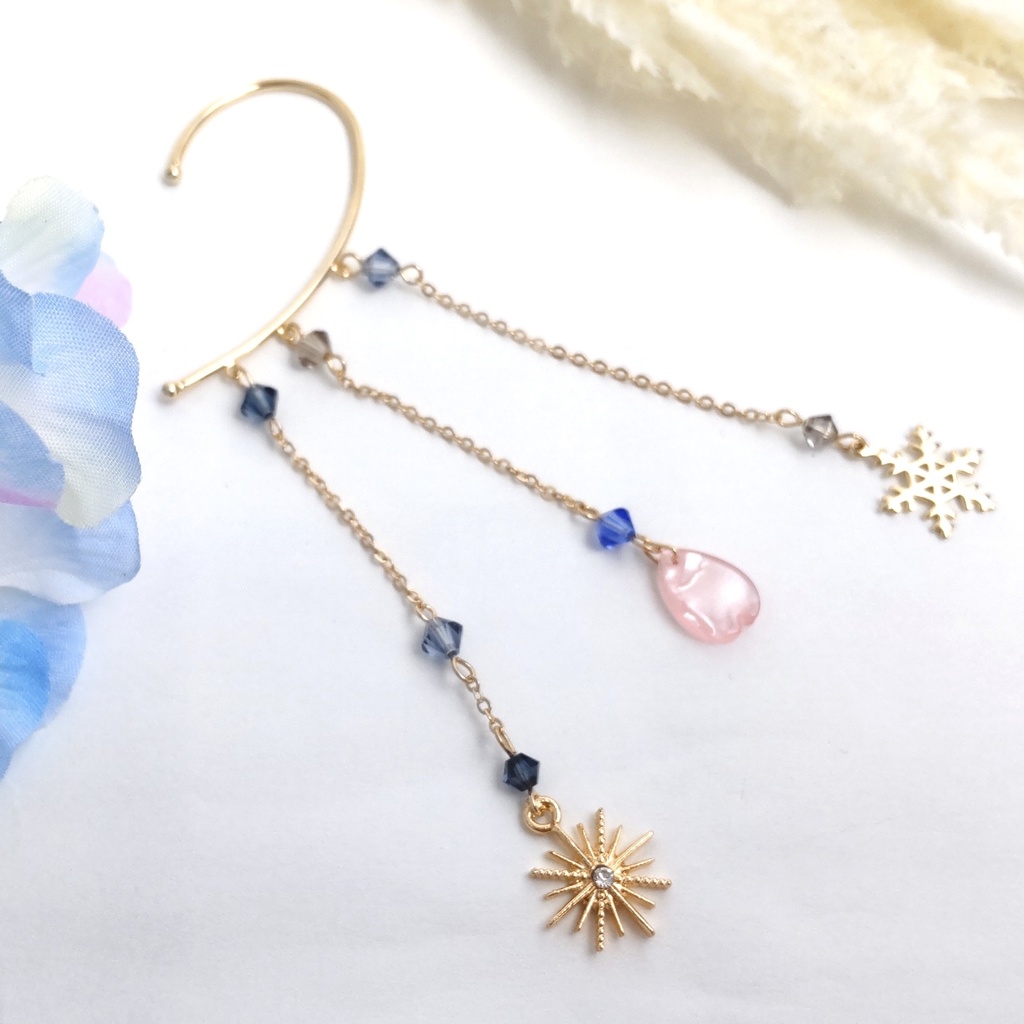 桜の国のイヤーフック 雪間の晴 非公式甲斐田晴イメージアクセサリー つくも Booth