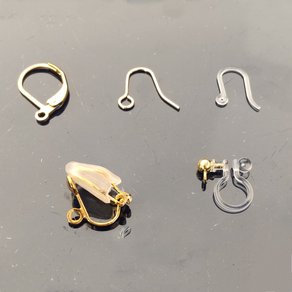 花咲くピアス/イヤリング(ローズクォーツ、トパーズ天然石)非公式健屋花那イメージアクセサリー
