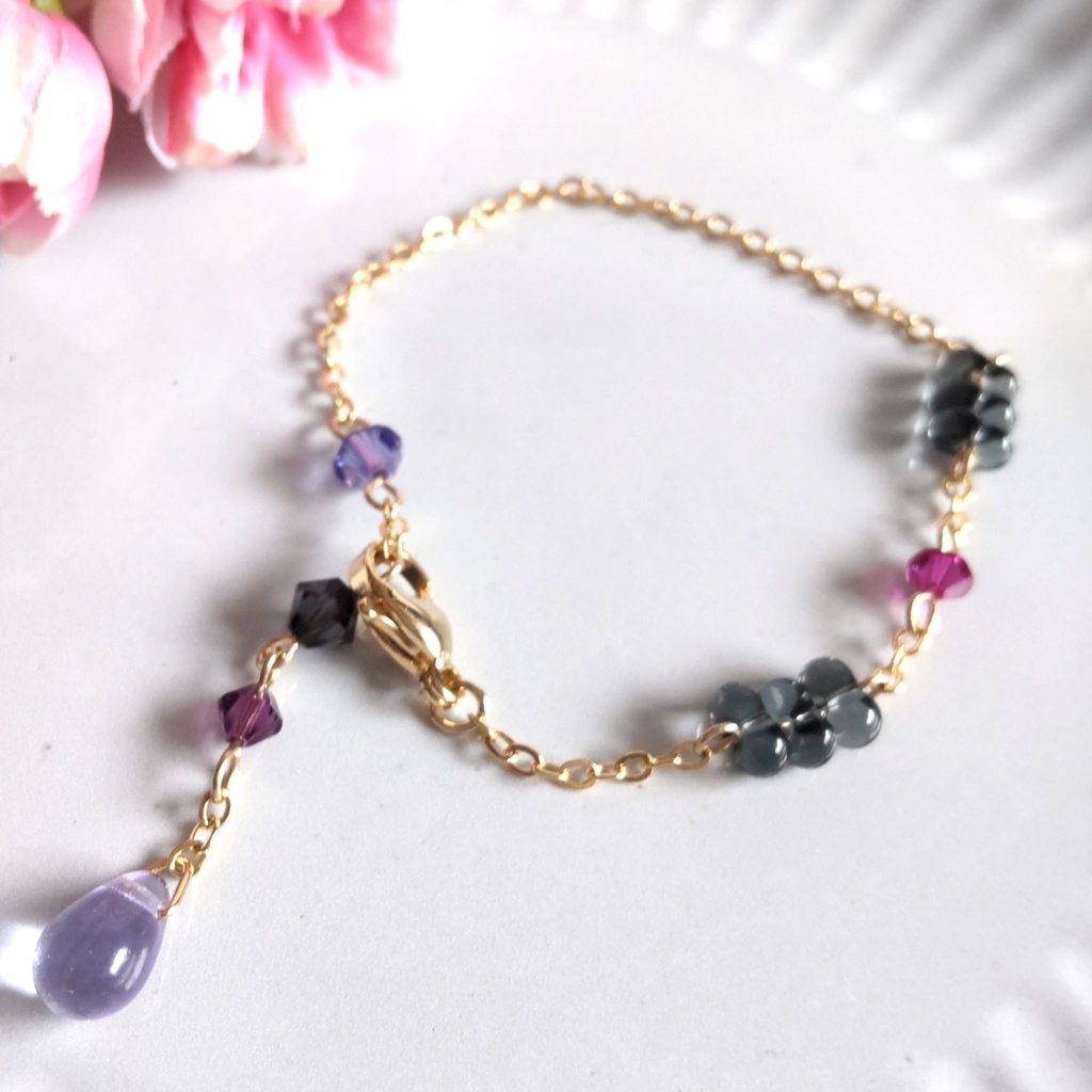 桜の国のブレスレット藤 非公式弦月藤士郎イメージアクセサリー