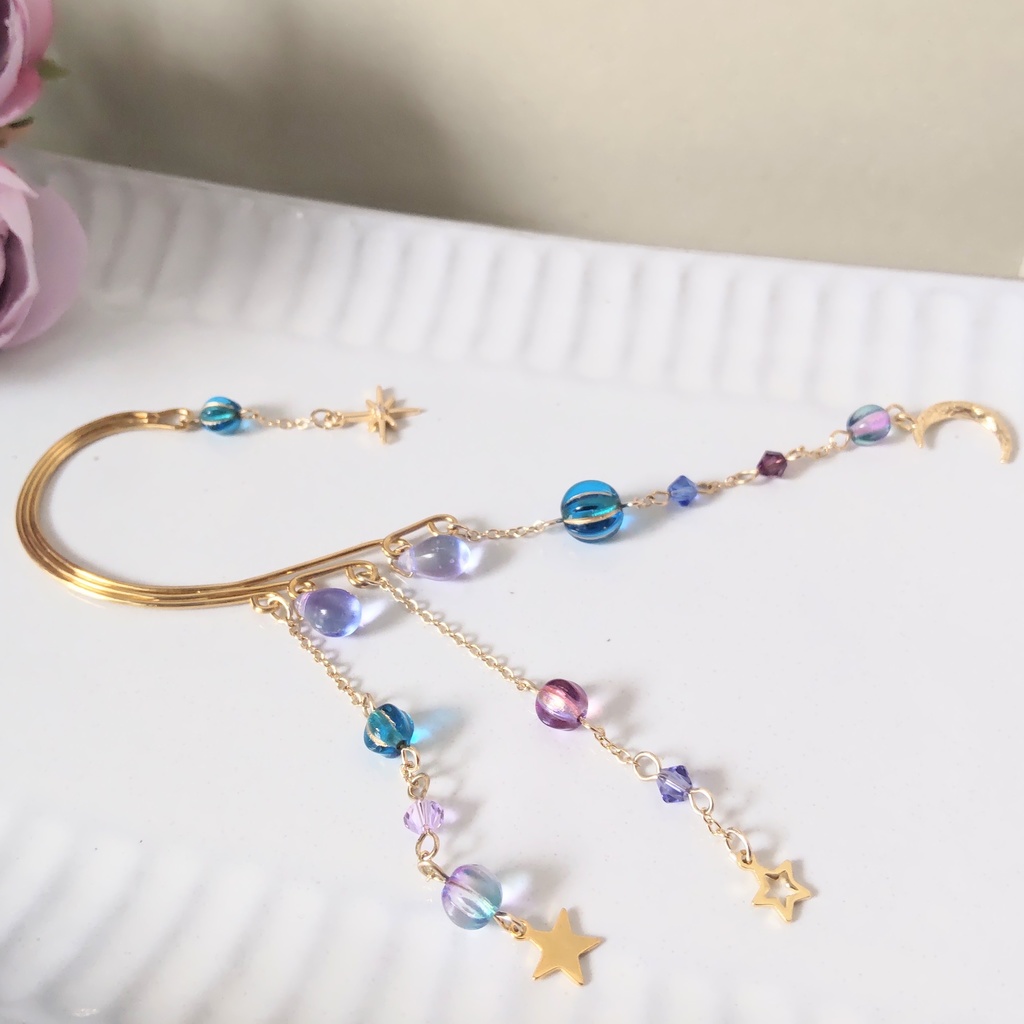 夜の女王のイヤーフックVer.どこかの夜 非公式白雪巴イメージアクセサリー