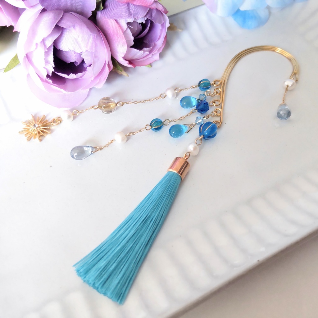 晴を願う淡水パールのイヤーフック 非公式甲斐田晴イメージアクセサリー