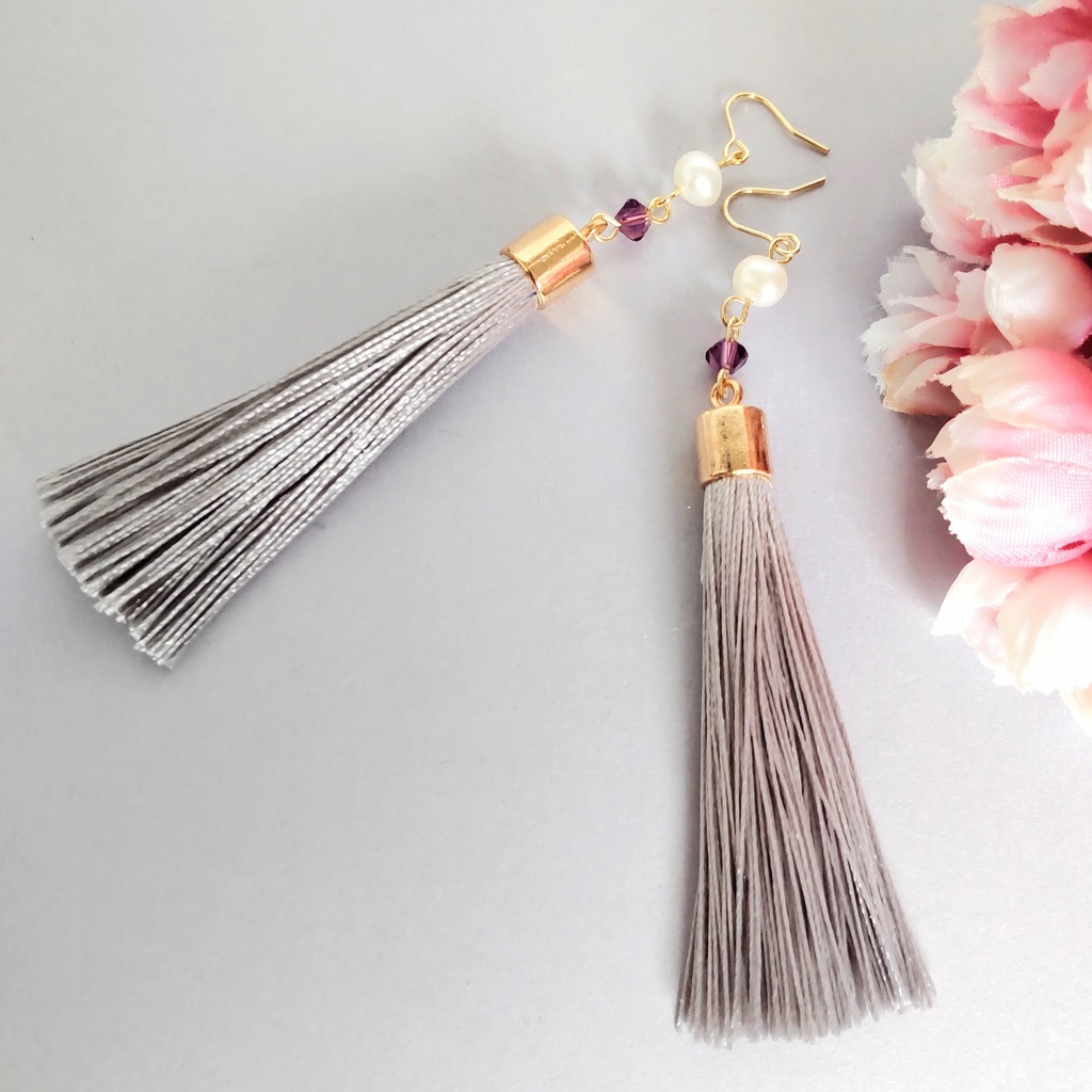 官吏の真珠のピアス/イヤリング 非公式弦月藤士郎イメージアクセサリー