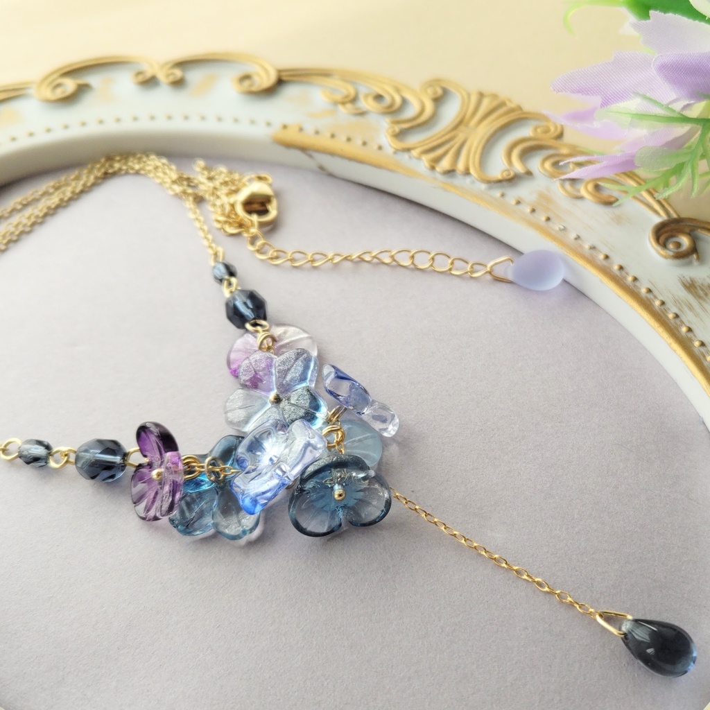 鬼の花束と酒雫のネックレス 非公式竜胆尊イメージアクセサリー