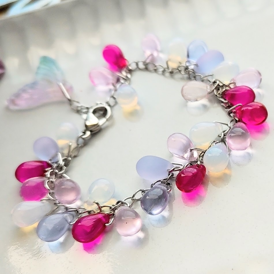 Crossする人魚ブレスレットPink 非公式健屋花那イメージアクセサリー