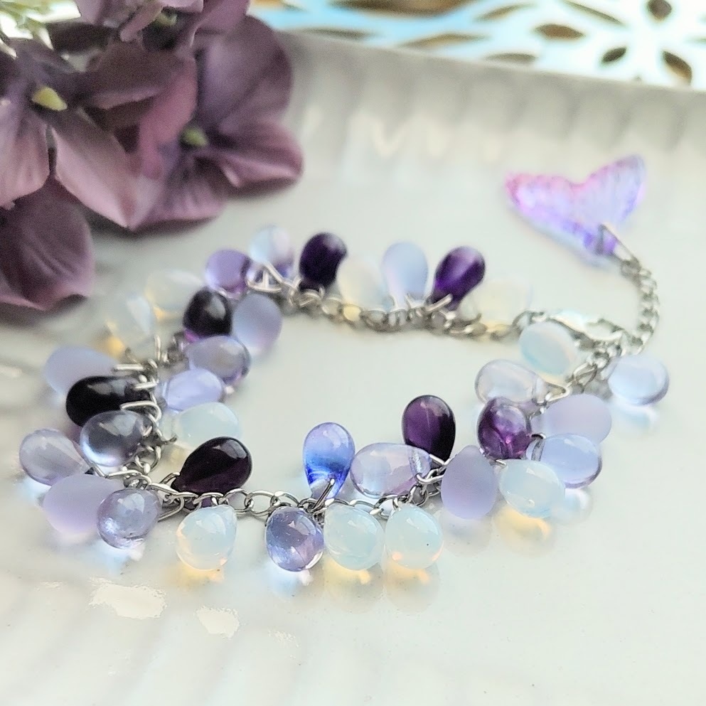 Crossする人魚ブレスレットPurple 非公式白雪巴イメージアクセサリー