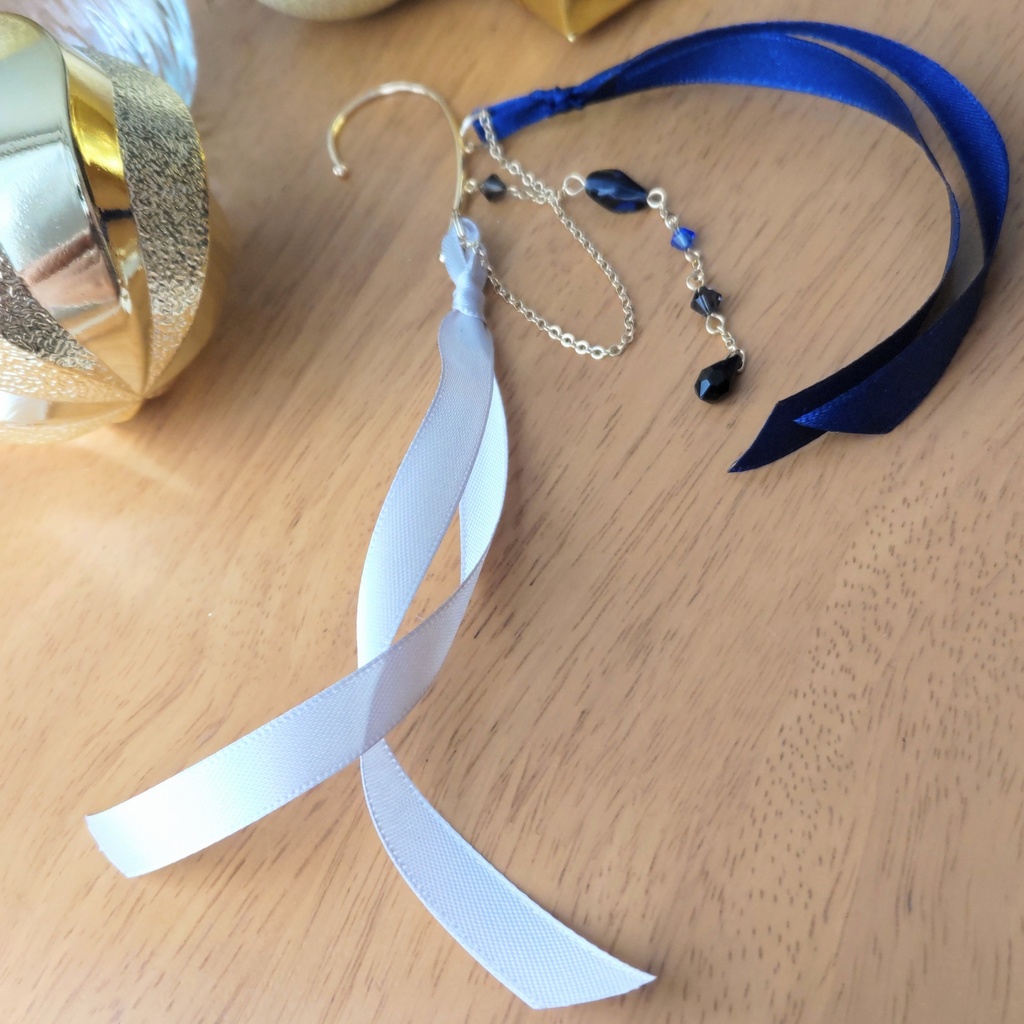 凪にたなびくリボンイヤーフック にじさんじ非公式四季凪アキライメージアクセサリー