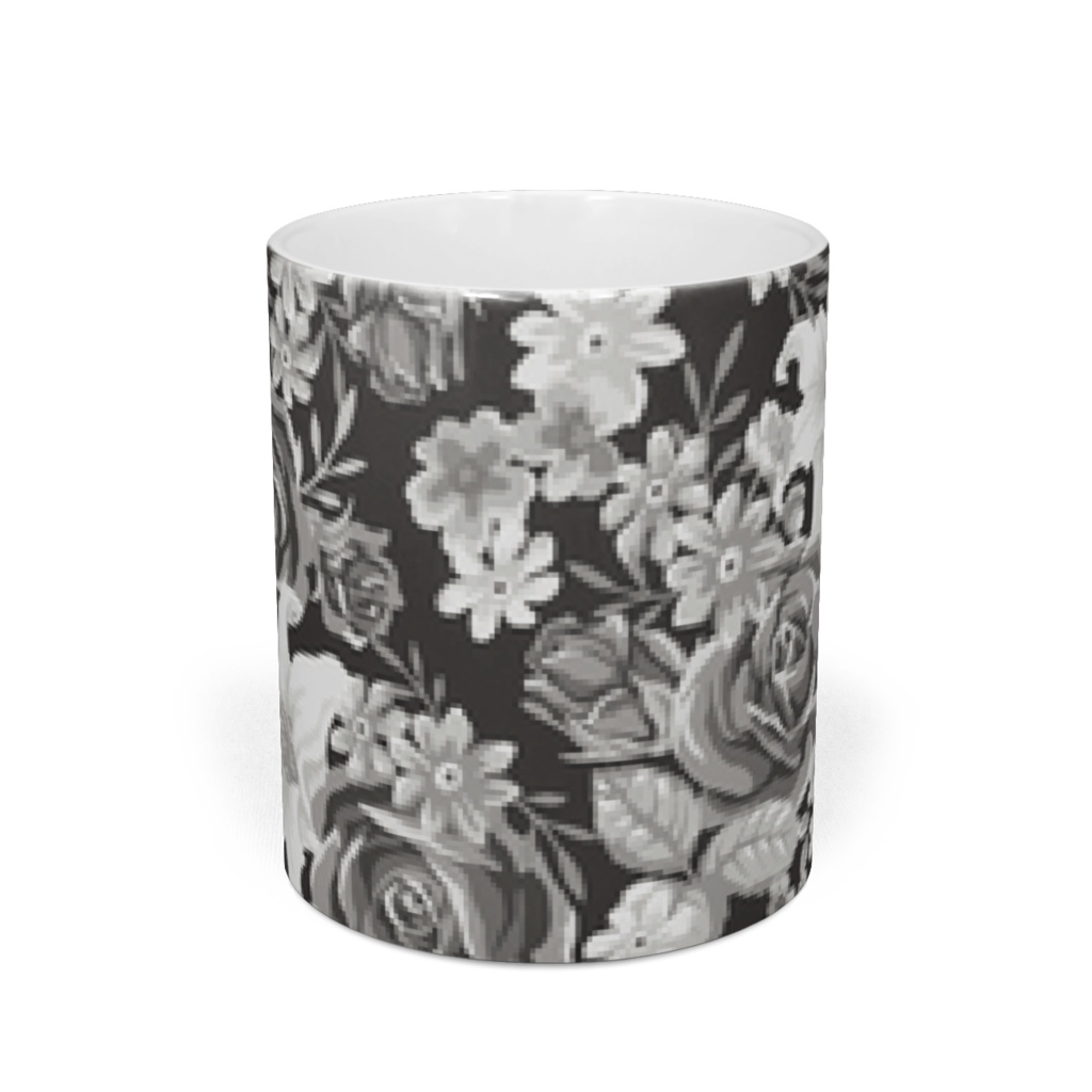 モダン花柄マグカップ