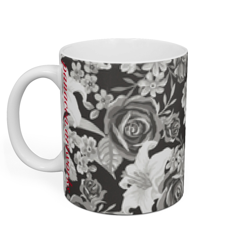 モダン花柄マグカップ