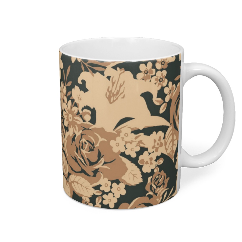 モダン花柄マグカップ