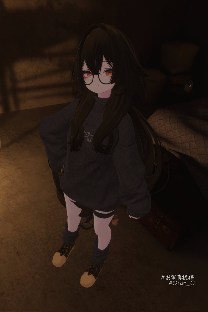 下着を見せない!秋風ルーズ 【3D衣装】