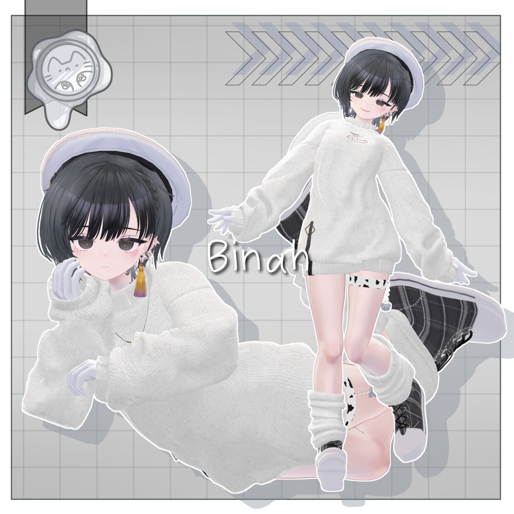 下着を見せない!秋風ルーズ 【3D衣装】