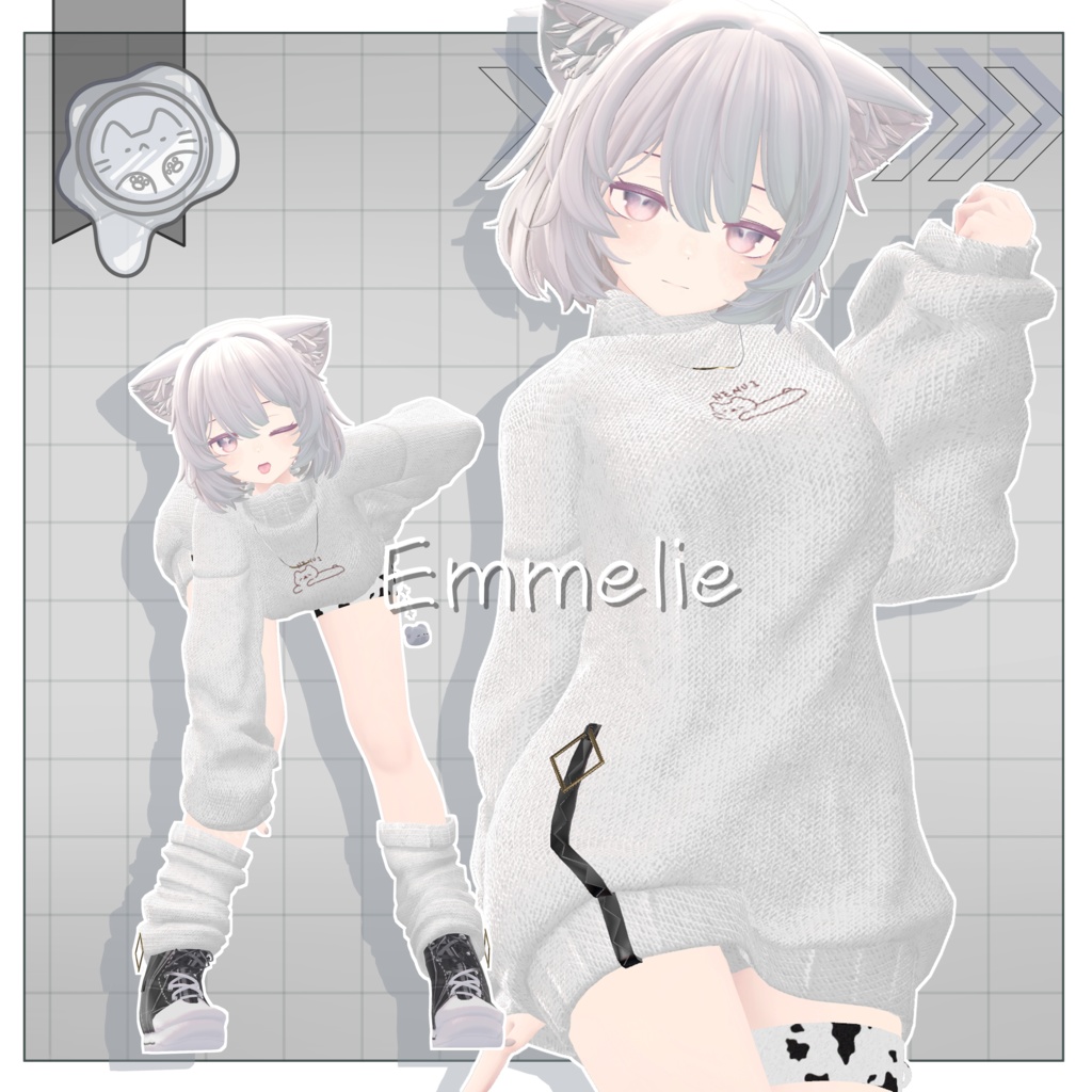 下着を見せない!秋風ルーズ 【3D衣装】