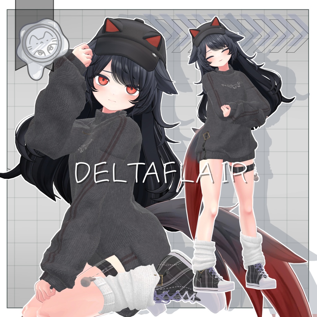 下着を見せない!秋風ルーズ 【3D衣装】