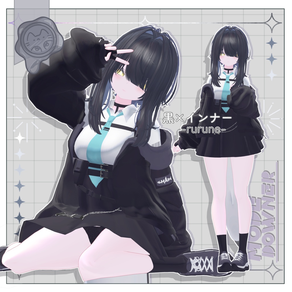 ダウナーモード【3Dヘアモデル】