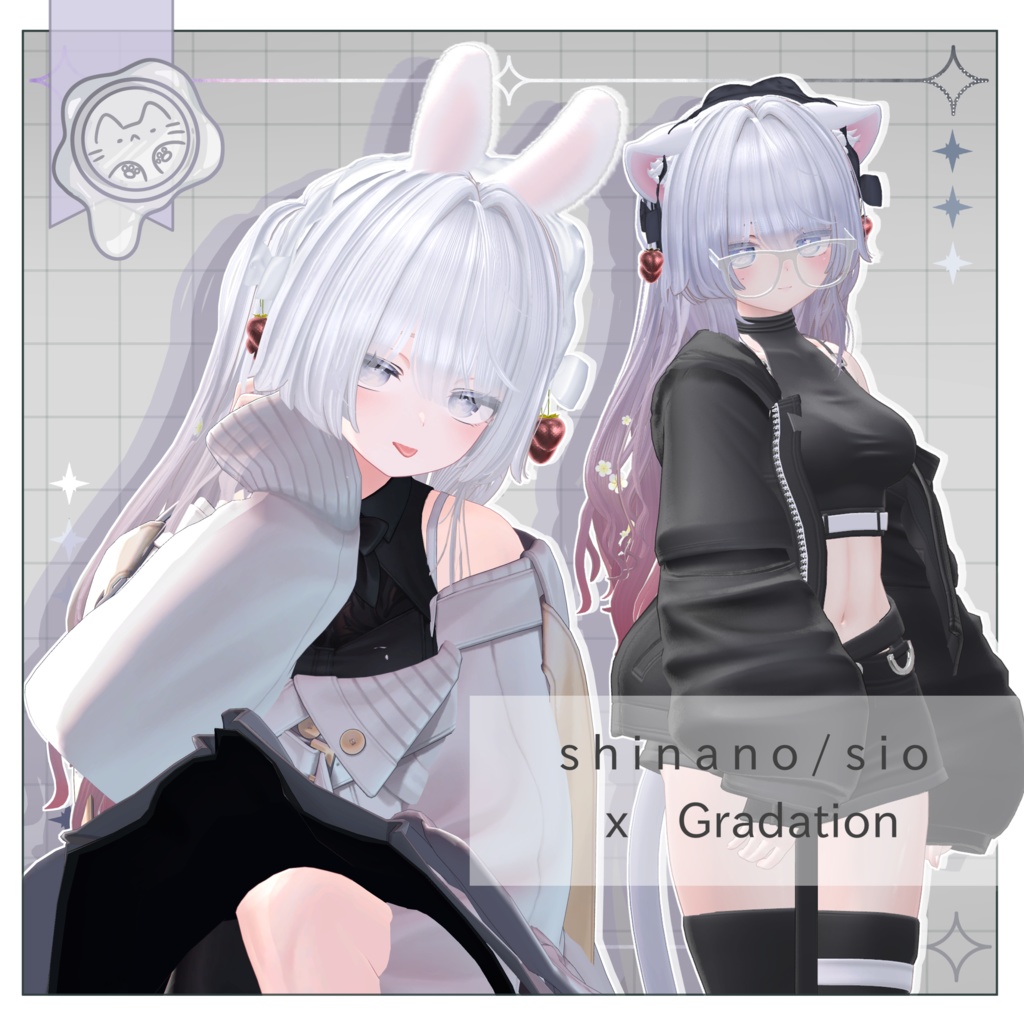 ゆるふわハーフツイン【3Dヘアモデル】