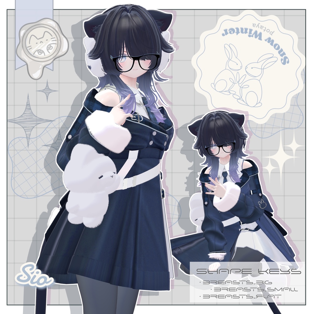 【3D衣装】Lapine Miel -ラピーヌミエル- 12アバター対応