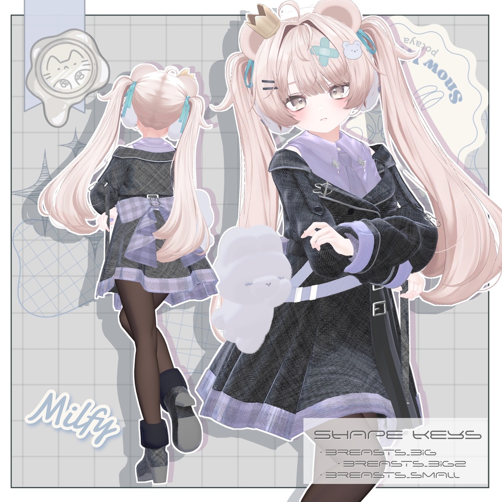 【3D衣装】Lapine Miel -ラピーヌミエル- 12アバター対応