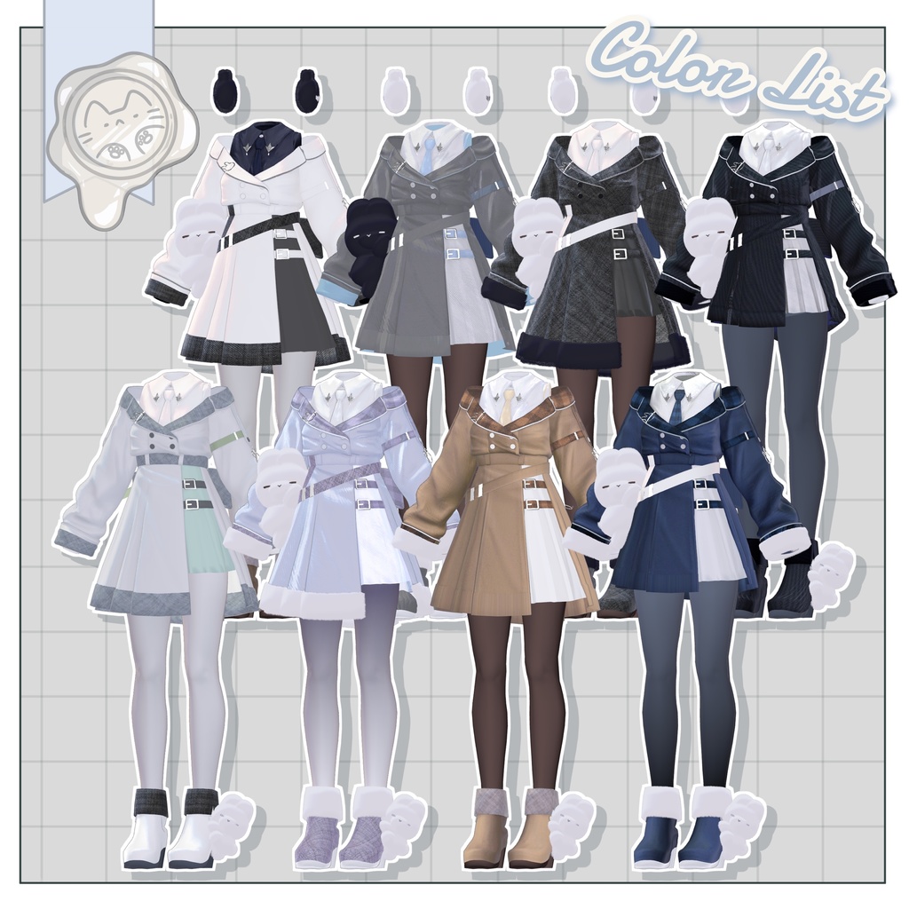 【3D衣装】Lapine Miel -ラピーヌミエル- 12アバター対応