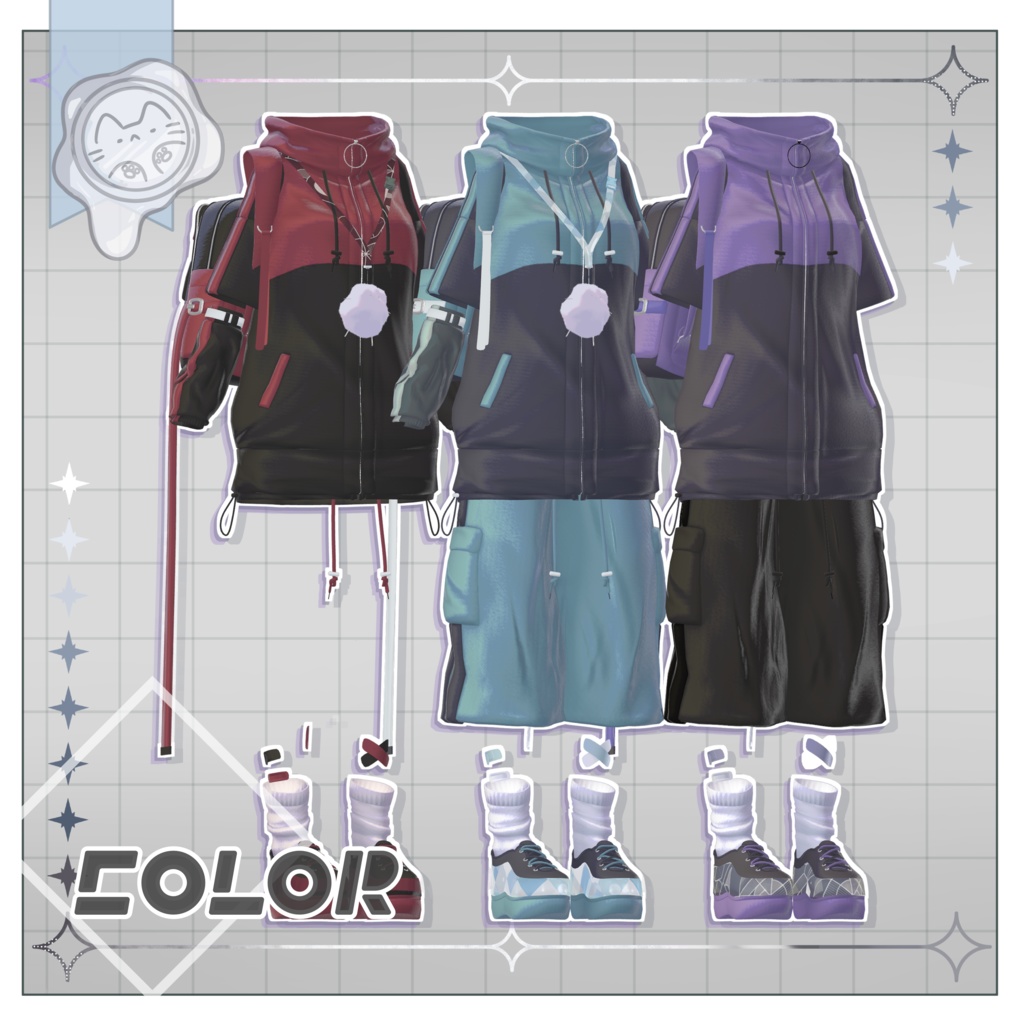 【3D衣装】放課後ジャージ -15アバター対応-