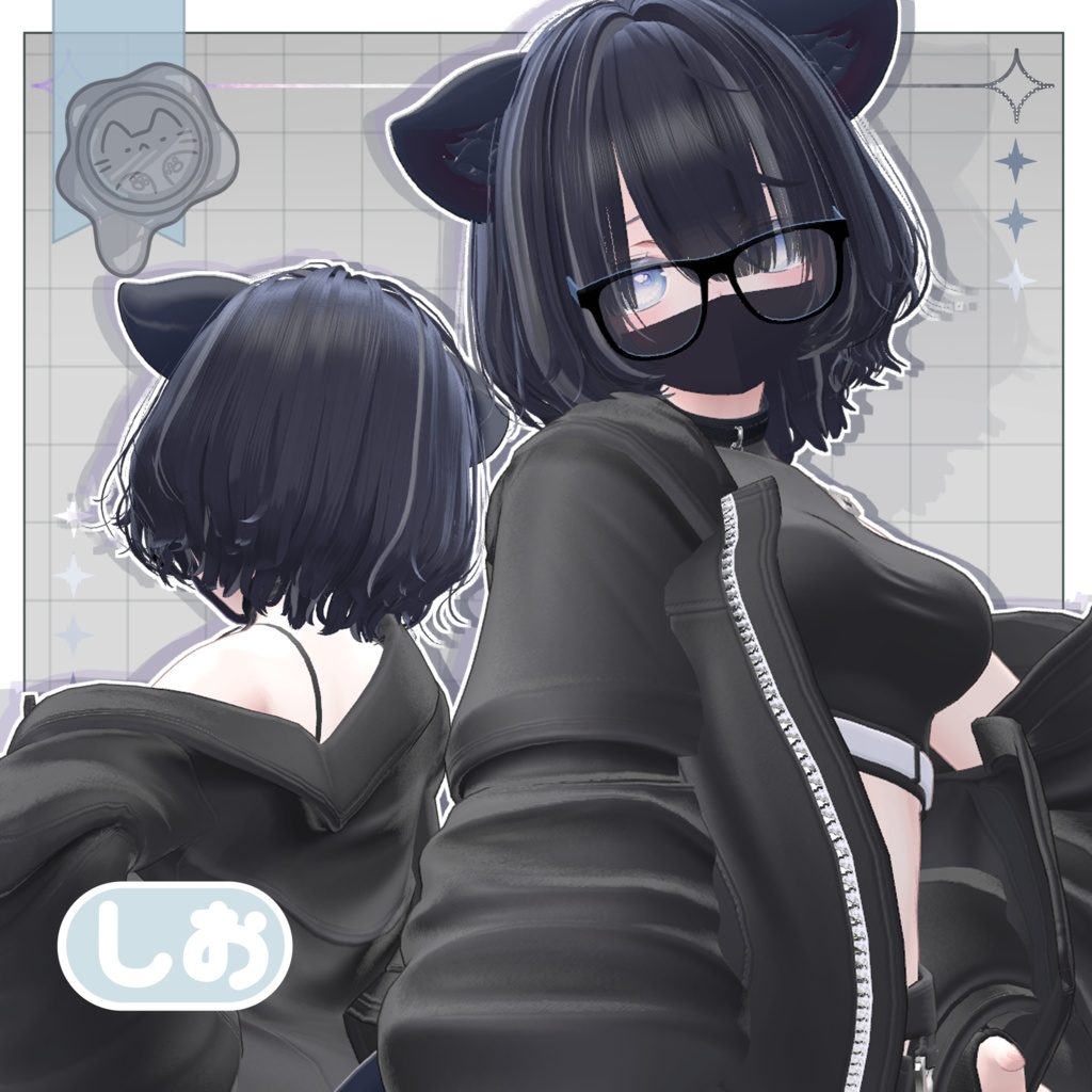 ゆるっとウルフボブ【3Dヘアモデル】