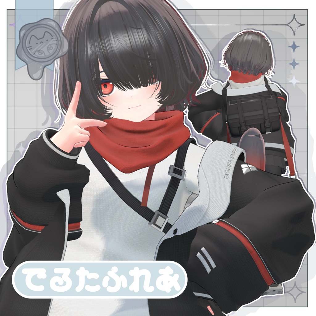 ゆるっとウルフボブ【3Dヘアモデル】