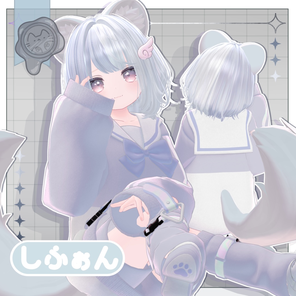 ゆるっとウルフボブ【3Dヘアモデル】